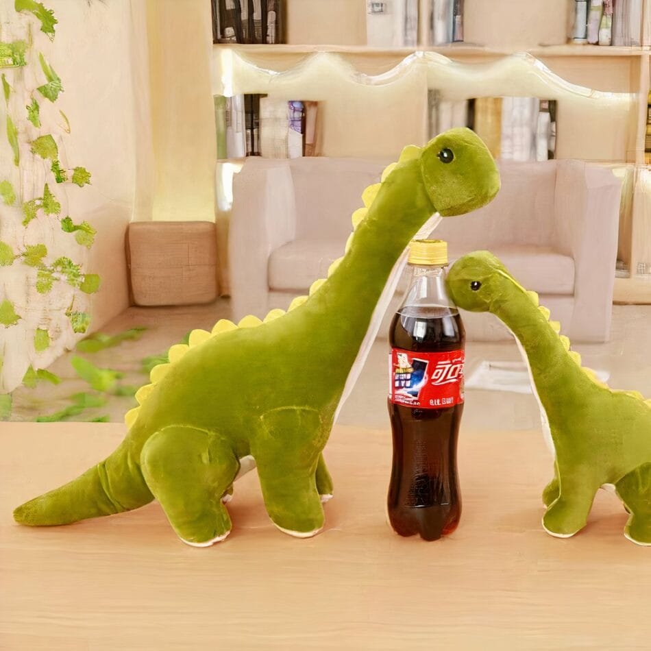 Knuffel Dinosaurus Groen Lange Zachte Fluwelen 1 Meter De Knuffel