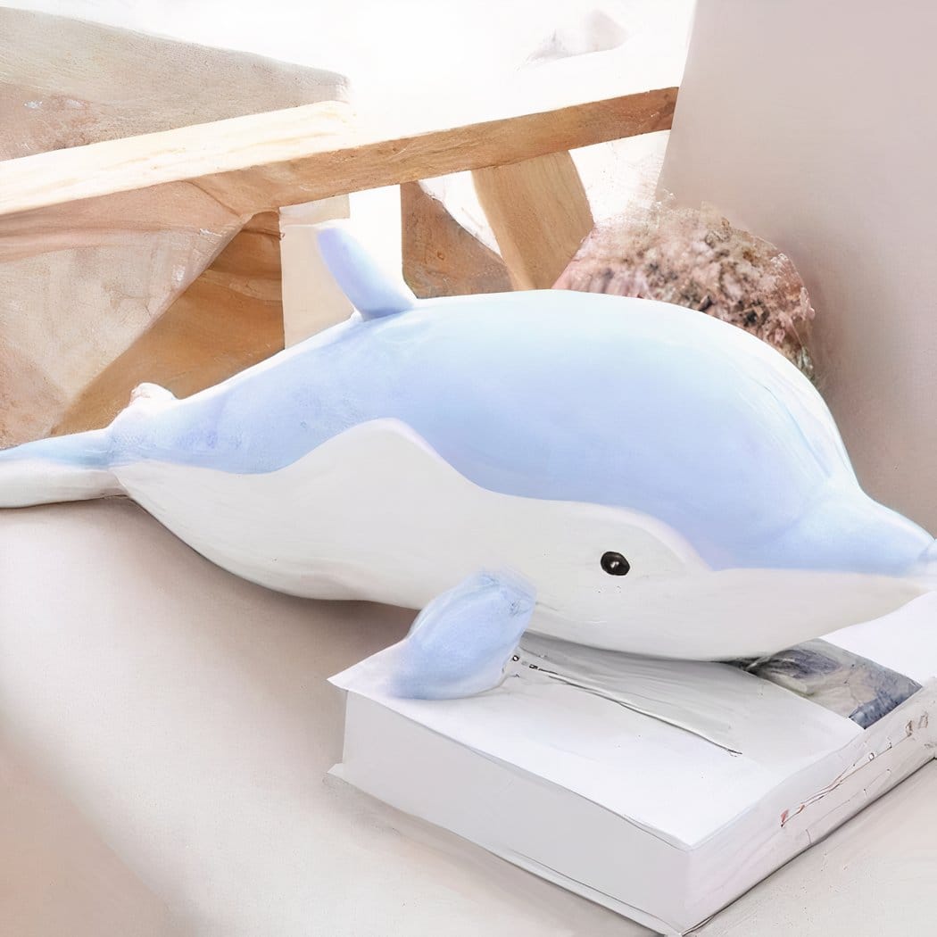 Knuffel Dolfijn Decoratie Voor Kinderkamer Zacht en Speels De Knuffel blauw / 30cm