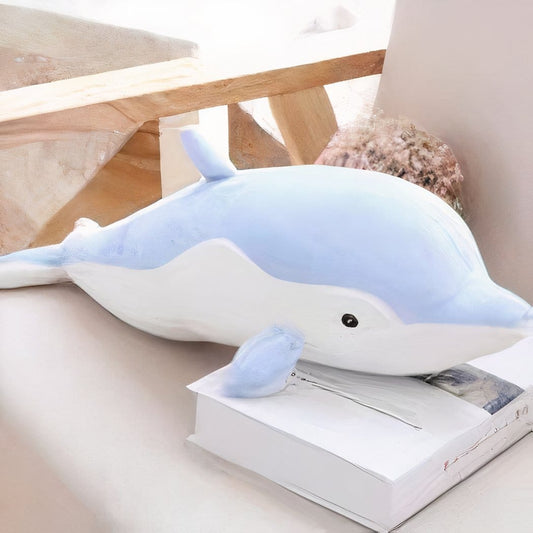 Knuffel Dolfijn Decoratie Voor Kinderkamer Zacht en Speels De Knuffel blauw / 30cm