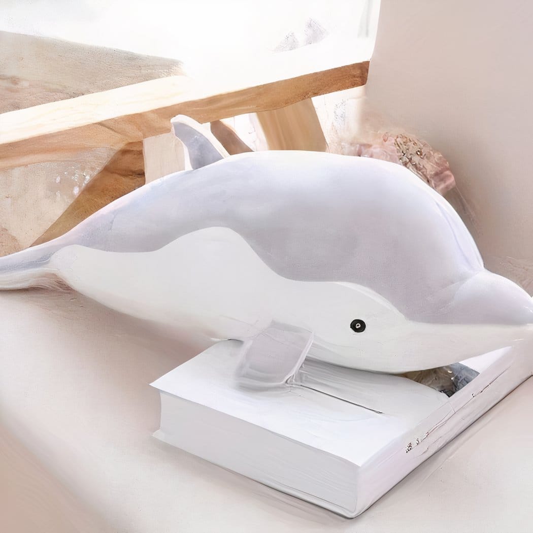 Knuffel Dolfijn Decoratie Voor Kinderkamer Zacht en Speels De Knuffel grijs / 30cm