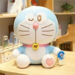 Knuffel Doraemon Met Blauwe Blinkende Ogen Bij Aanraking De Knuffel