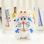 Knuffel Doraemon Verkleed Als Koe Met Zachte Vacht En Speels Ontwerp De Knuffel