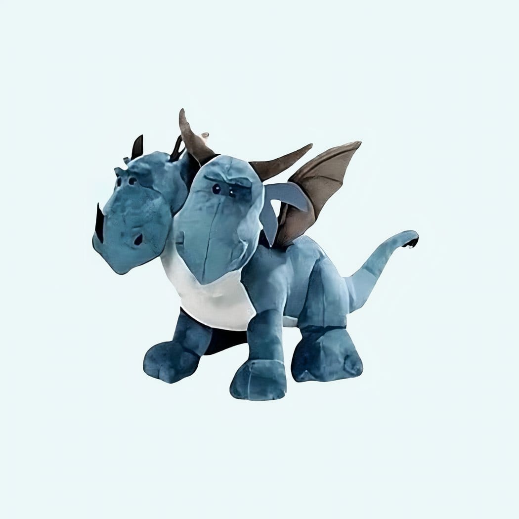 Knuffel Draak Met Twee Hoofden Zachte Monochrome Pluche De Knuffel 35cm