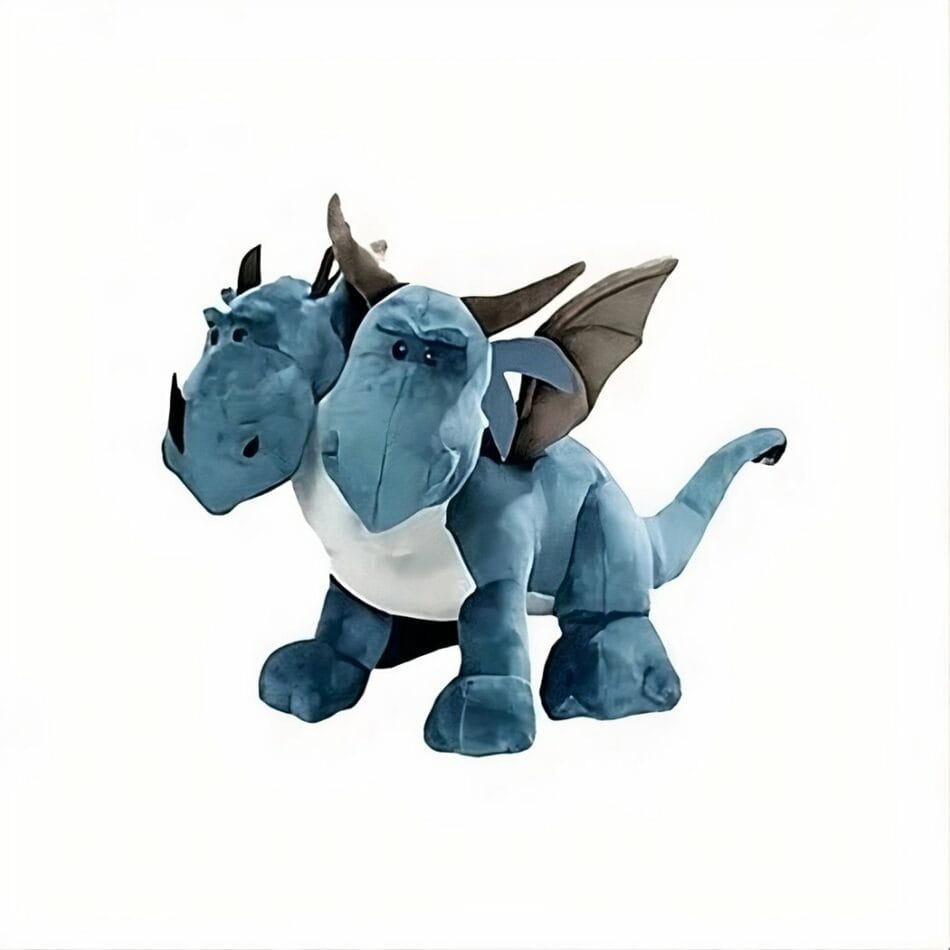 Knuffel Draak Met Twee Hoofden Zachte Monochrome Pluche De Knuffel