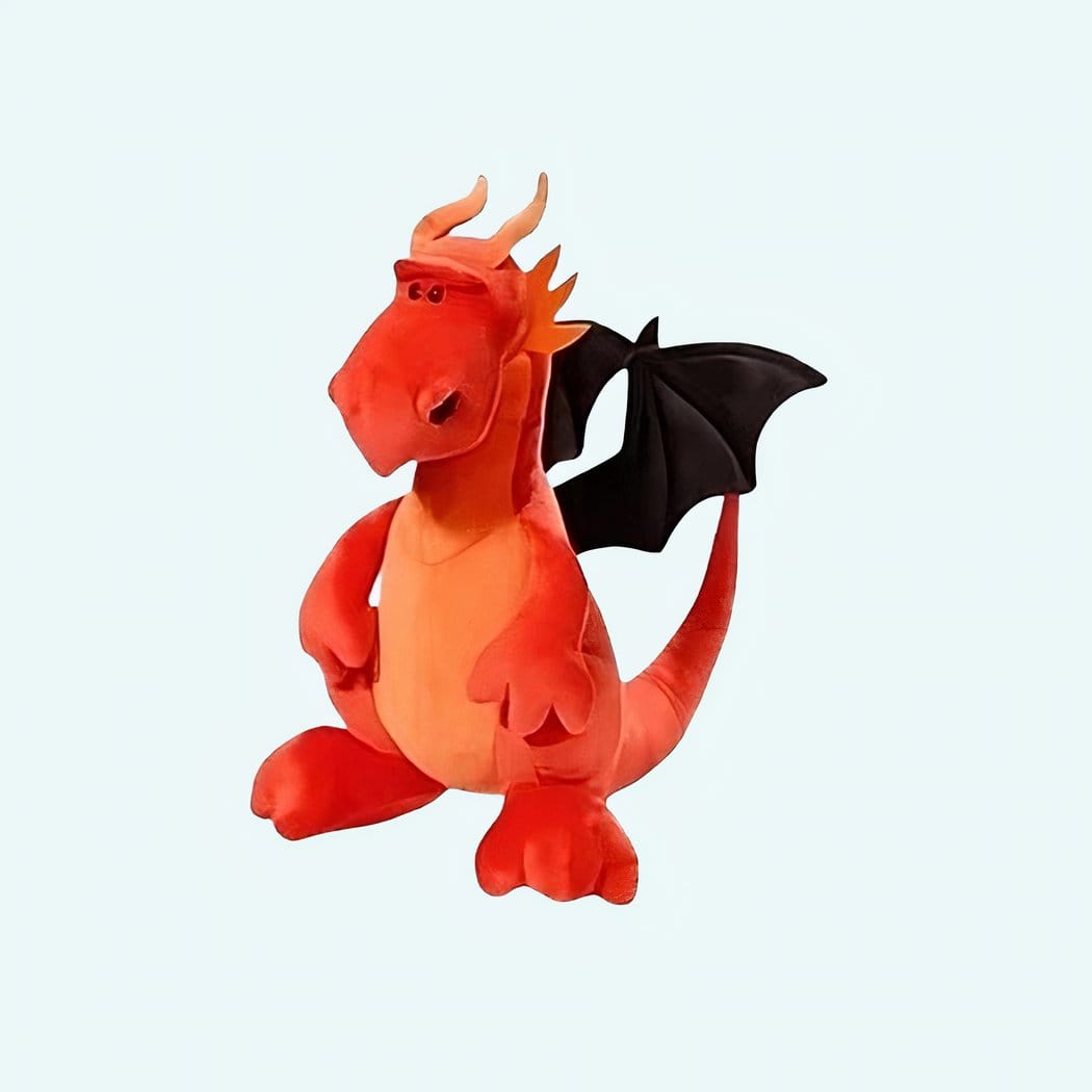 Knuffel Draak Rood Zachte Speelgoed Met Vleugels De Knuffel 35cm