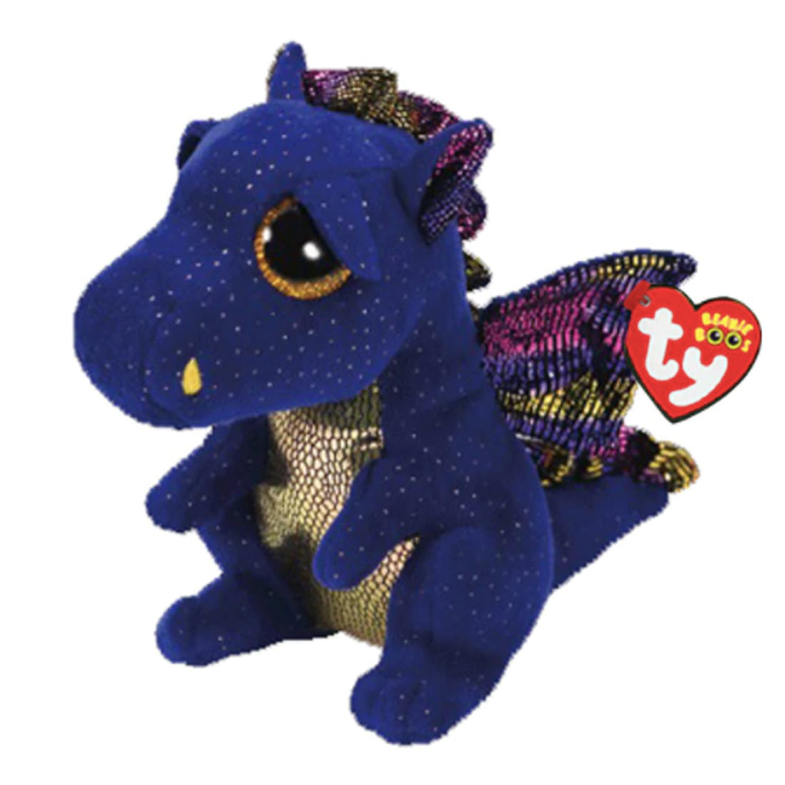 Knuffel Draak TY Blauw, 15 cm, Authentiek TY-Design De Knuffel