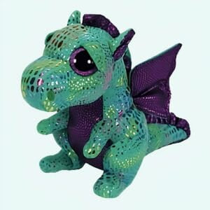 Knuffel Draak TY Blauw, 15 cm, Authentiek TY-Design De Knuffel