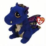 Knuffel Draak TY Blauw, 15 cm, Authentiek TY-Design De Knuffel