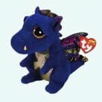 Knuffel Draak TY Blauw, 15 cm, Authentiek TY-Design De Knuffel