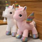 Knuffel Eenhoorn Regenboog Kleurrijk 80 Cm Hoog Zachte Stof De Knuffel