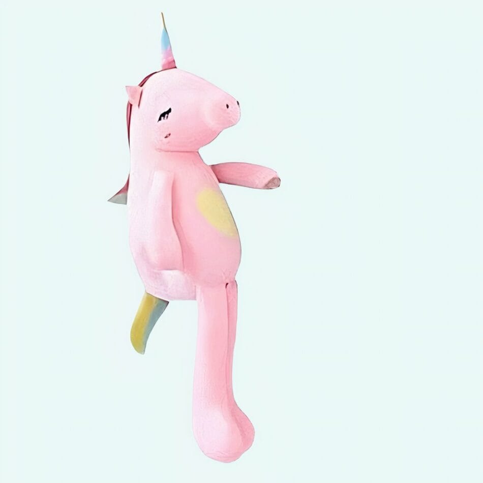 Knuffel Eenhoorn XXL Zachte Zijdeachtige Vacht Pastel Blau Roze Wit De Knuffel