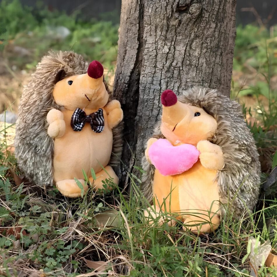 Knuffel Egel Duo Liefdes Koppel 17 Cm Zacht De Knuffel