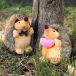 Knuffel Egel Duo Liefdes Koppel 17 Cm Zacht De Knuffel