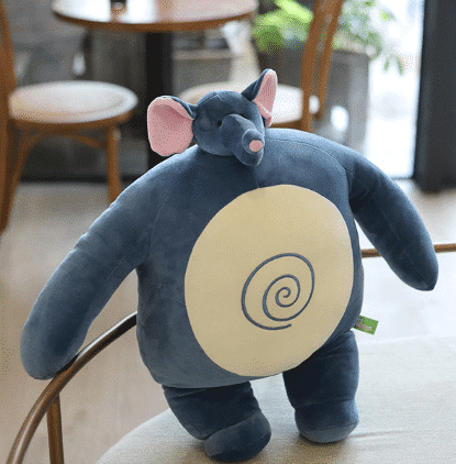 Knuffel Éléphant Dodu Met Zijdezachte Vacht En Trompe Van Stof De Knuffel