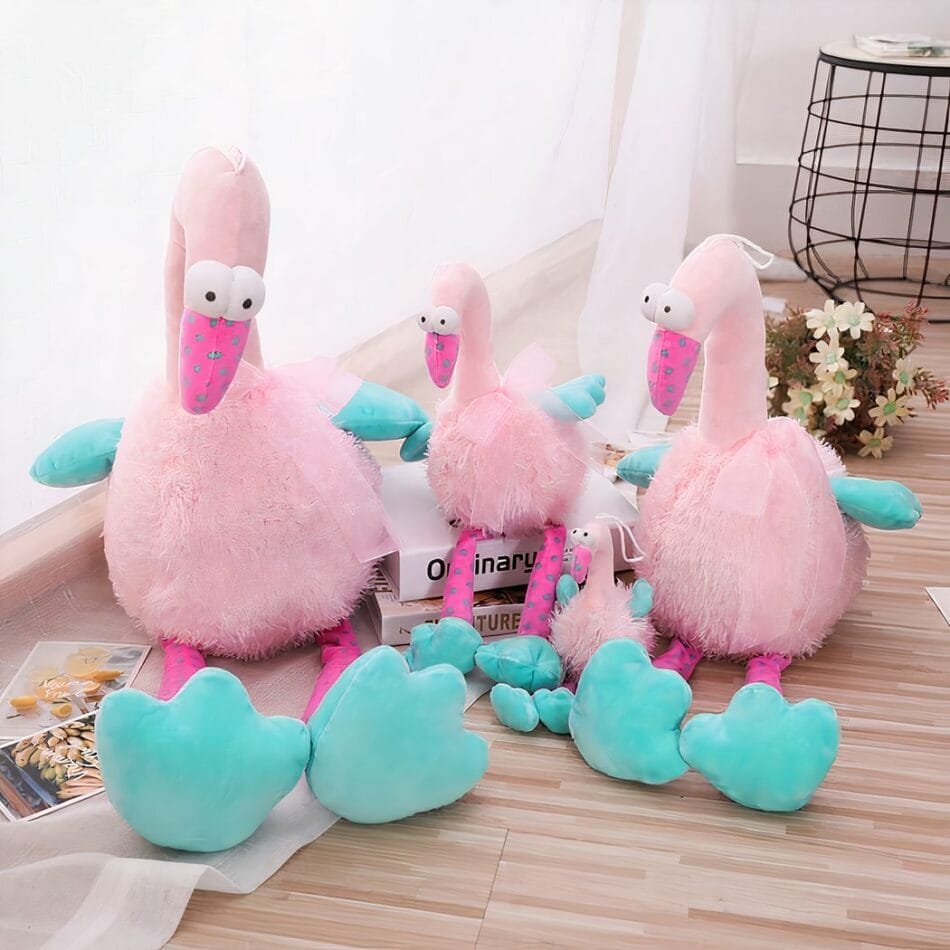 Knuffel Flamingo Roze Grappig Lief Met Grote Ogen De Knuffel