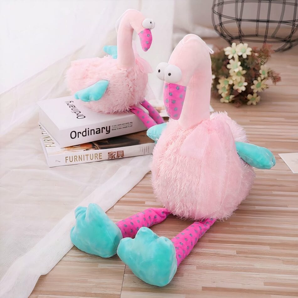 Knuffel Flamingo Roze Grappig Lief Met Grote Ogen De Knuffel