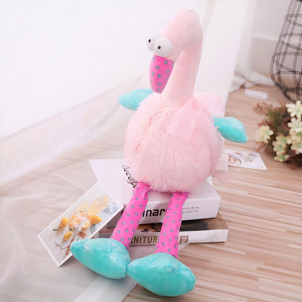 Knuffel Flamingo Roze Grappig Lief Met Grote Ogen De Knuffel 40cm