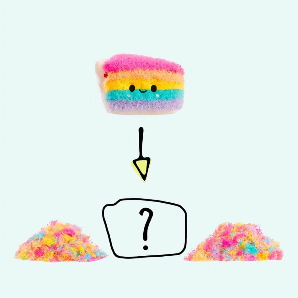 Knuffel Fluffie Stuffiez Regenboog Gâteau Zacht en Troost De Knuffel