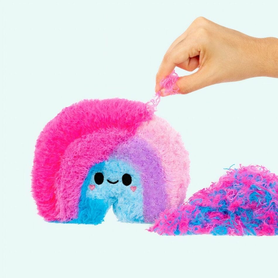 Knuffel Fluffie Stuffiez Regenboog Roze En Blauw Verrassing De Knuffel