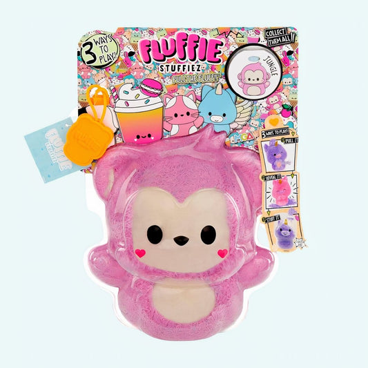 Knuffel Fluffie Stuffiez Roze Aapje Met Laagjesontdekking De Knuffel