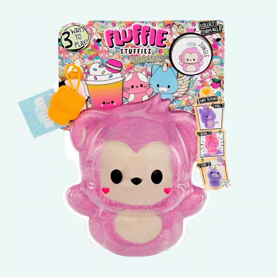 Knuffel Fluffie Stuffiez Roze Aapje Met Laagjesontdekking De Knuffel