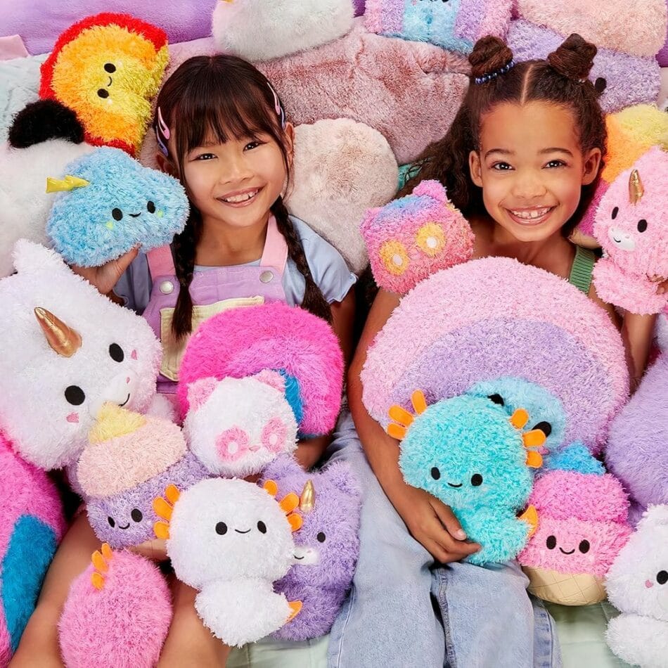 Knuffel Fluffie Stuffiez Unicorn Blauw met Transformatiemogelijkheid De Knuffel