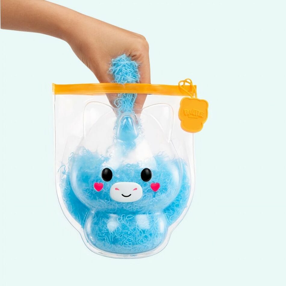 Knuffel Fluffie Stuffiez Unicorn Blauw met Transformatiemogelijkheid De Knuffel