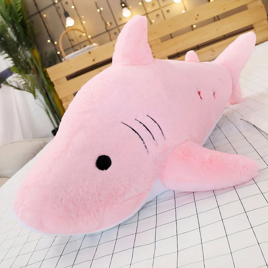 Knuffel Haai XXL van Zachte Pluche 120 cm De Knuffel roze