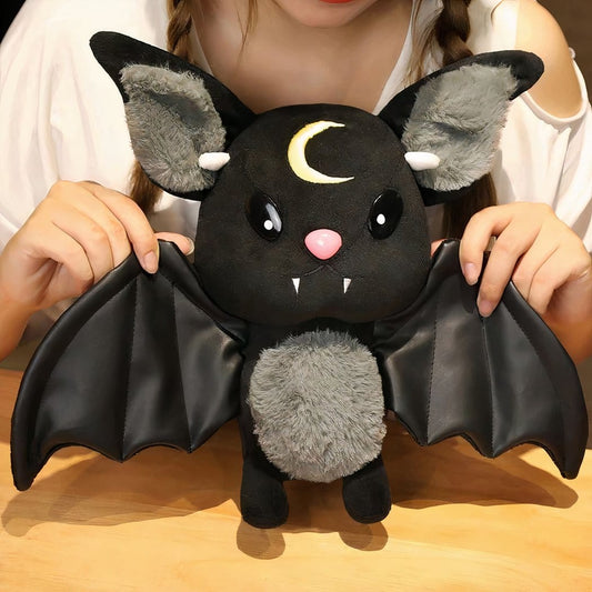 Knuffel Halloween Vleermuis Effrayante met Griezelige Flair De Knuffel zwart / 30cm