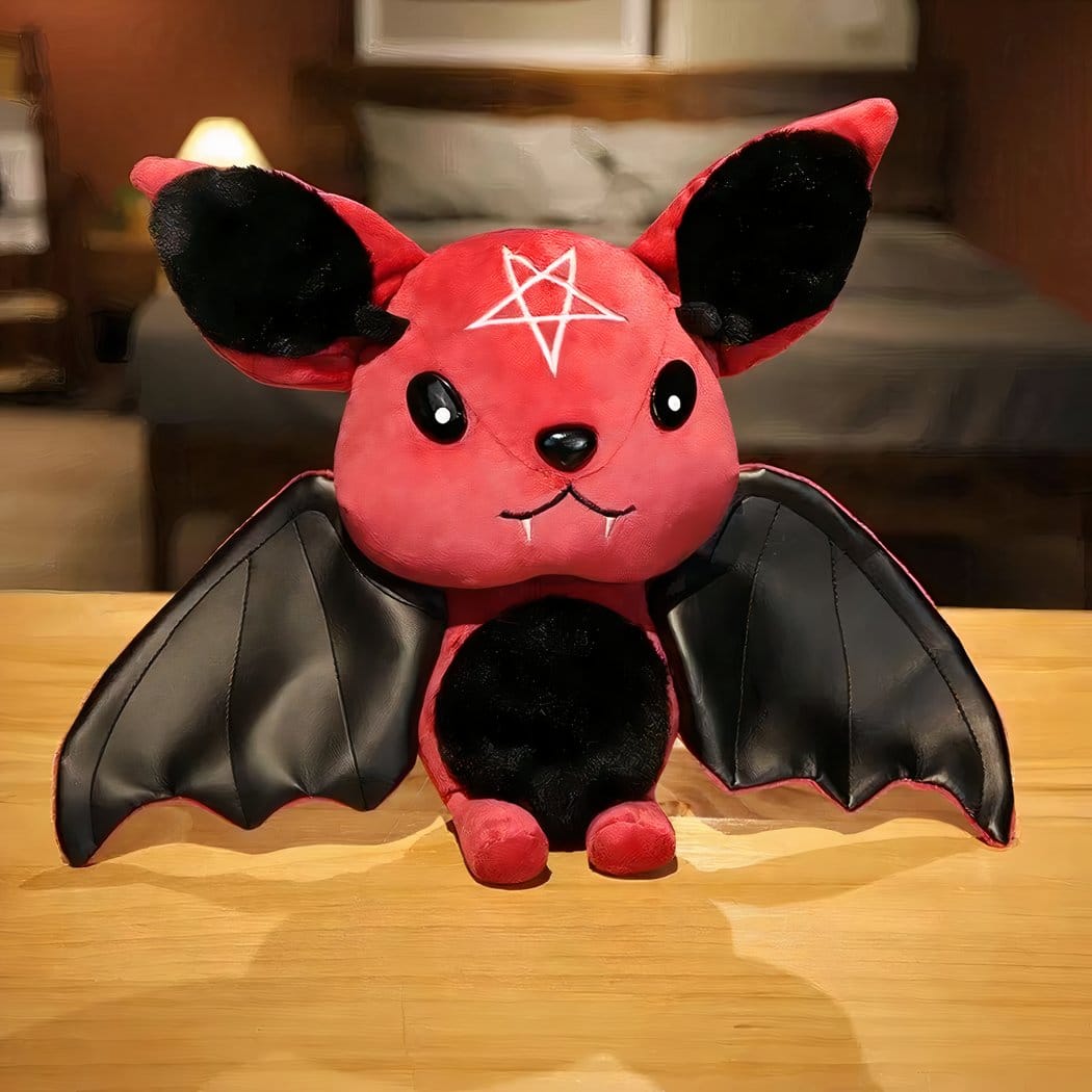 Knuffel Halloween Vleermuis Effrayante met Griezelige Flair De Knuffel rood / 30cm