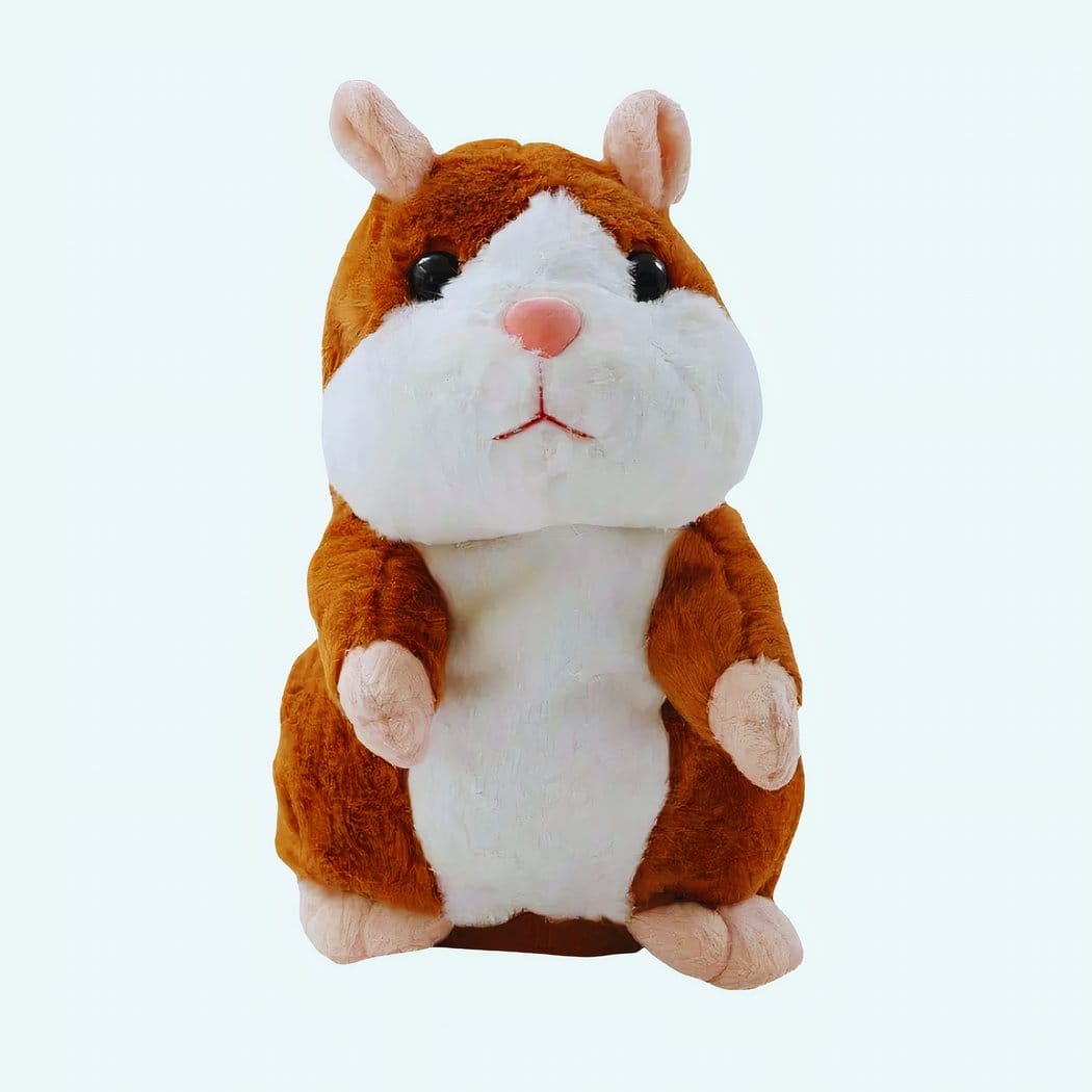 Knuffel Hamster Bruin Pratend, 30 cm, Zacht Polaire Stof De Knuffel