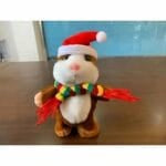 Knuffel Hamster Noël Die Praat Met Père Noël Muts En Sjaal De Knuffel