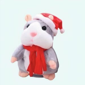 Knuffel Hamster Noël Die Praat Met Père Noël Muts En Sjaal De Knuffel