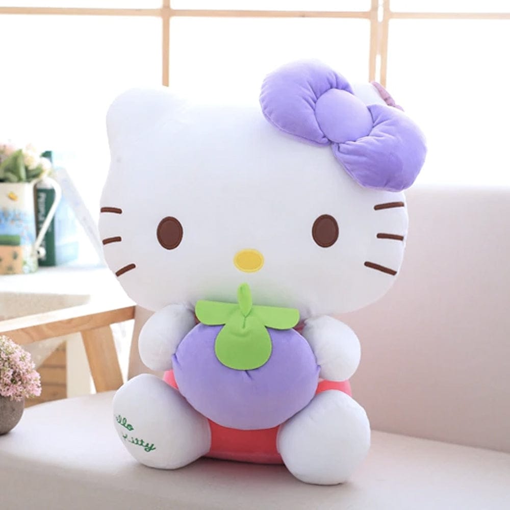 Knuffel Hello Kitty Myrtille Met Paarse Strik De Knuffel