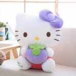 Knuffel Hello Kitty Myrtille Met Paarse Strik De Knuffel