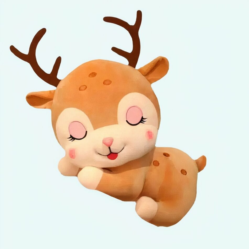 Knuffel Hert Slapende 40 cm Slaapknuffel Kinderen De Knuffel
