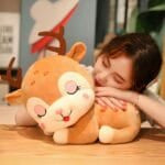 Knuffel Hert Slapende 40 cm Slaapknuffel Kinderen De Knuffel