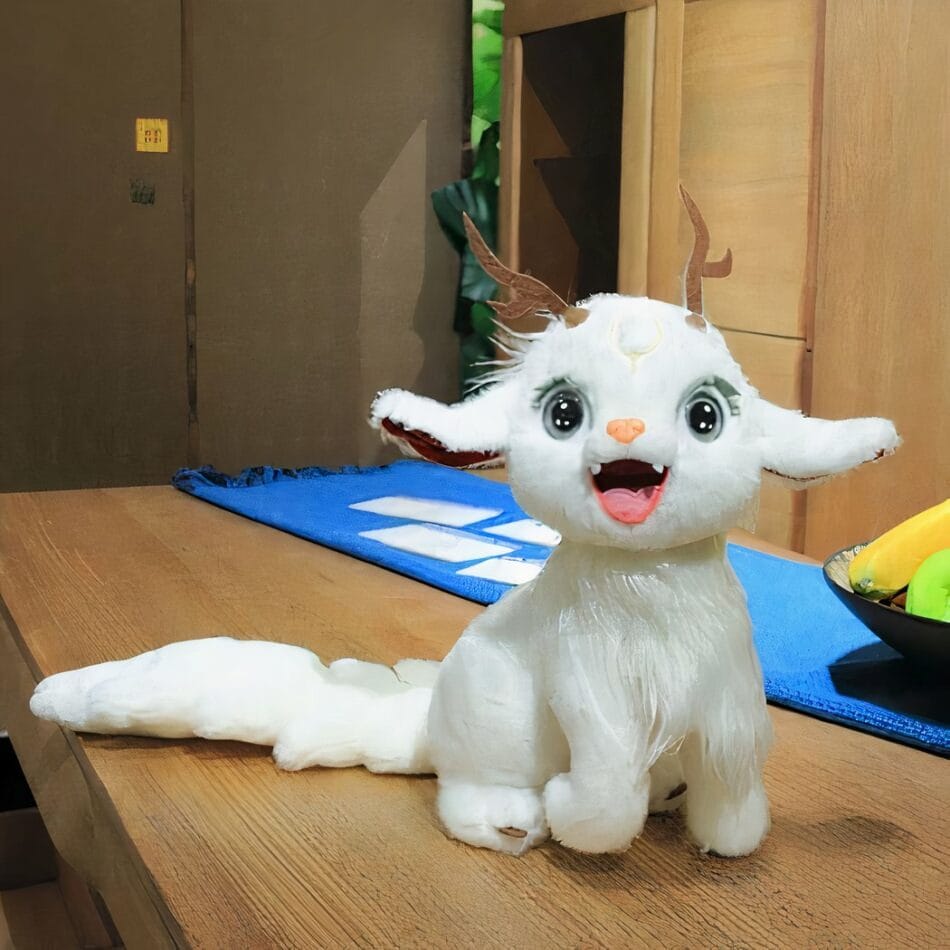 Knuffel Hert Wit 50 Cm Van Zachte Velours Met Knusse Vulling De Knuffel
