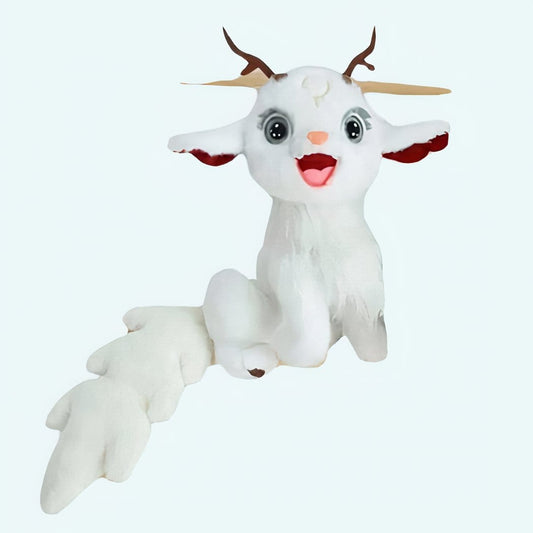 Knuffel Hert Wit 50 Cm Van Zachte Velours Met Knusse Vulling De Knuffel