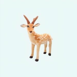 Knuffel Hert Wit 50 Cm Van Zachte Velours Met Knusse Vulling De Knuffel