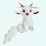 Knuffel Hert Wit 50 Cm Van Zachte Velours Met Knusse Vulling De Knuffel