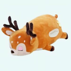 Knuffel Hert Wit 50 Cm Van Zachte Velours Met Knusse Vulling De Knuffel