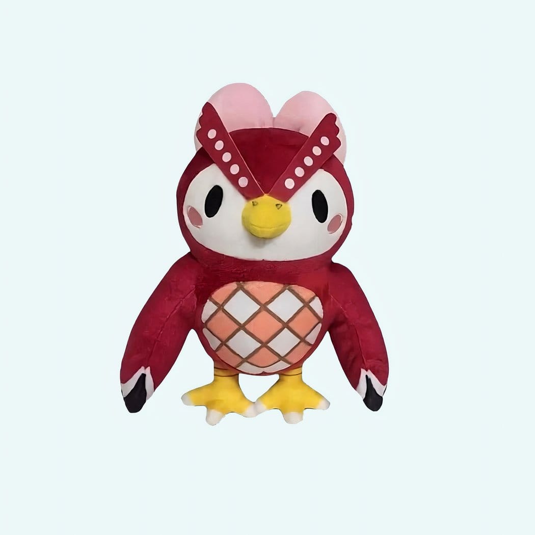 Knuffel Hibou Bordeaux Velours Zachte Wijs De Knuffel