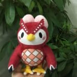 Knuffel Hibou Bordeaux Velours Zachte Wijs De Knuffel