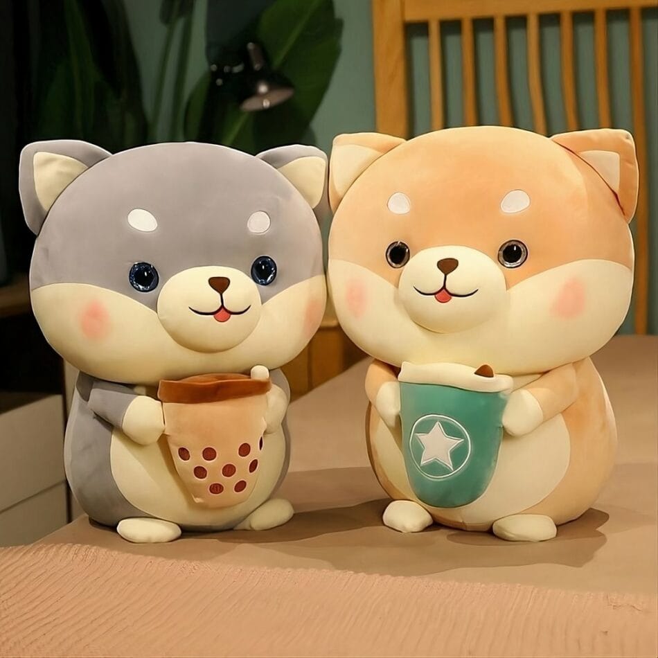 Knuffel Hond Bubble Tea Zachte Pluche Knuffelvriend De Knuffel