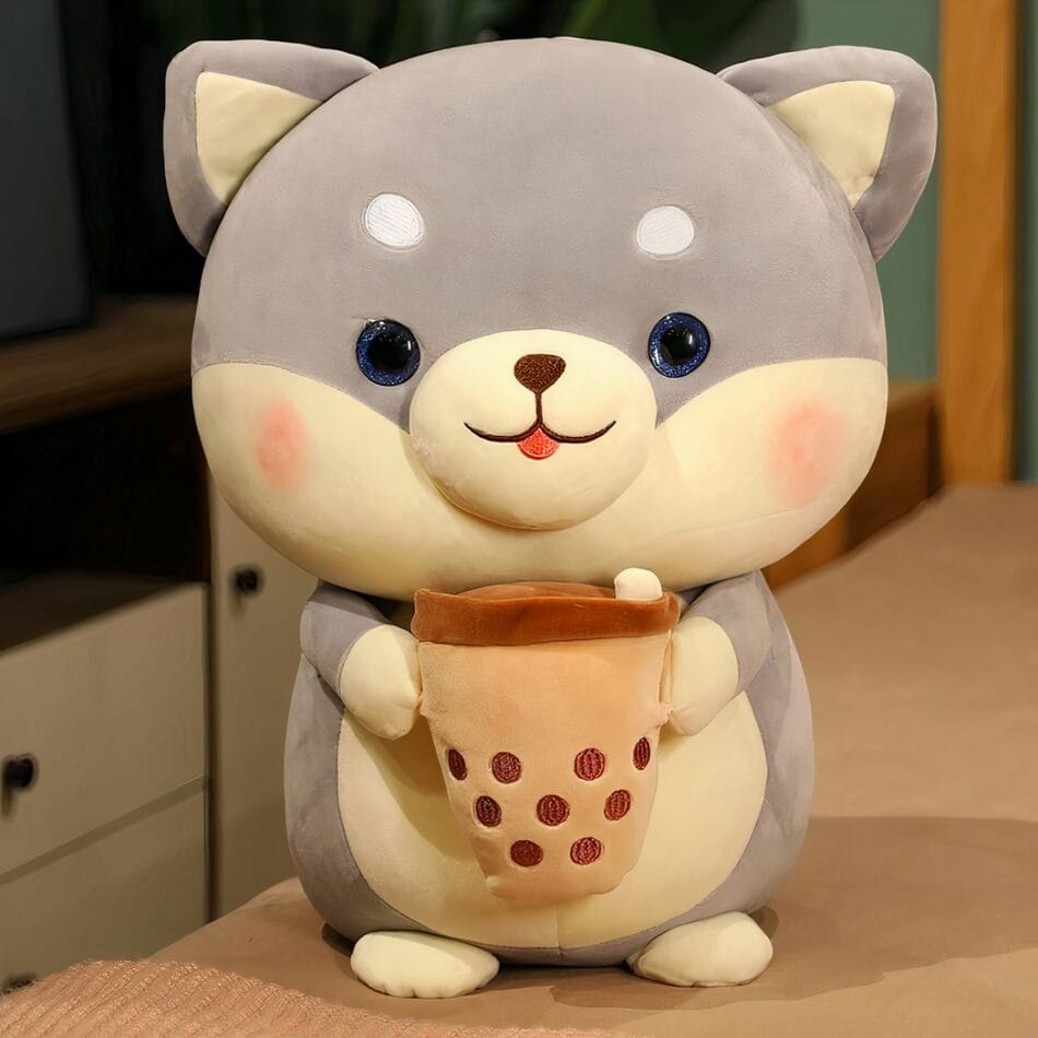 Knuffel Hond Bubble Tea Zachte Pluche Knuffelvriend De Knuffel