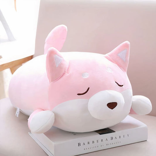 Knuffel Hond Marron Kawaii Met Gesloten Ogen En Slaapkussen De Knuffel 55cm
