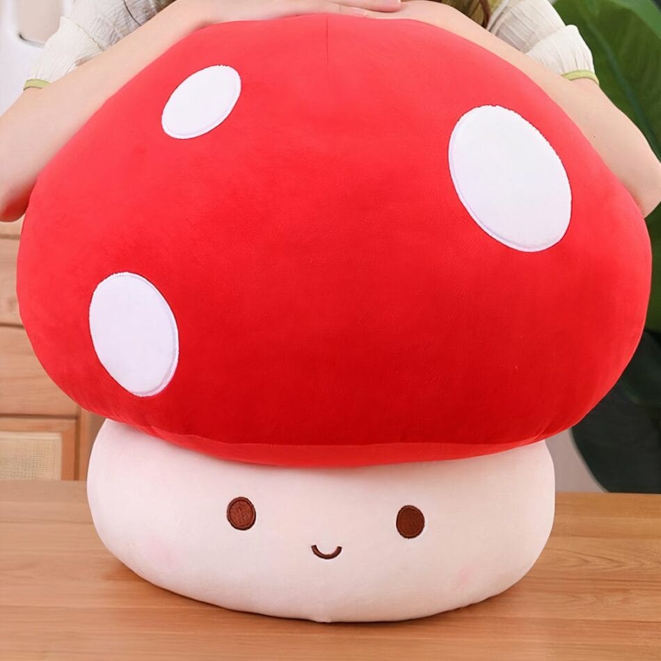 Knuffel Hoofd Paddenstoel Rood Zachte Pluche Speelmaatje De Knuffel