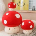 Knuffel Hoofd Paddenstoel Rood Zachte Pluche Speelmaatje De Knuffel