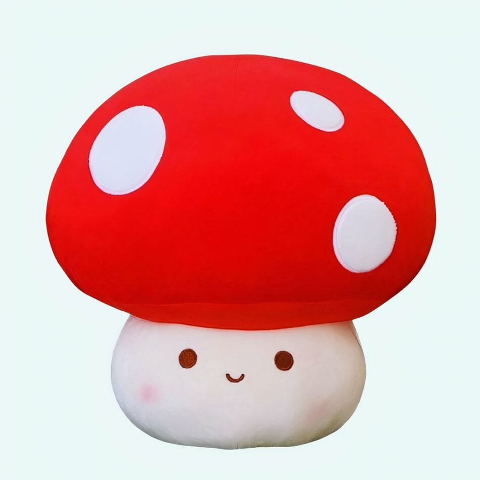 Knuffel Hoofd Paddenstoel Rood Zachte Pluche Speelmaatje De Knuffel